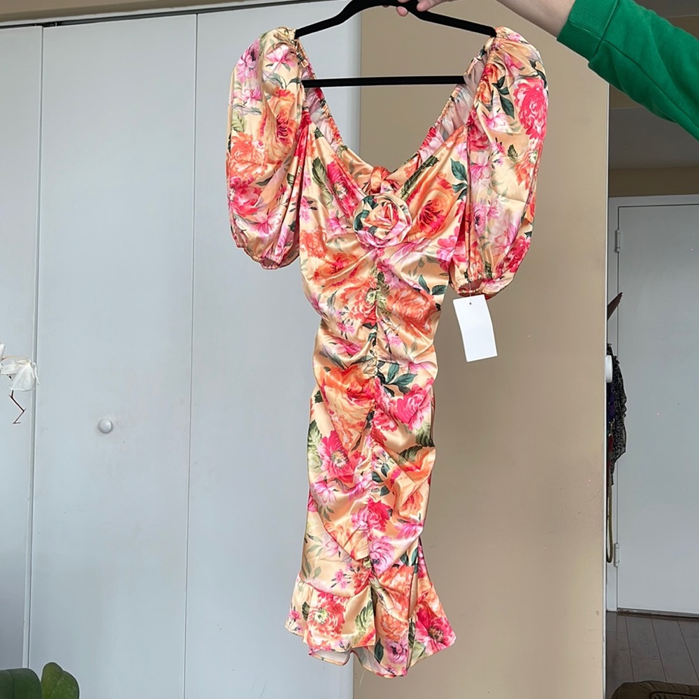 For Love and Lemons Mini Open Back Dress L